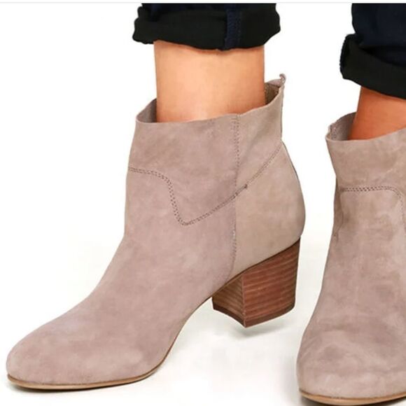 Steve Madden 8.5 Harber Suede Leather Ankle Booties in Camo Olive Green - Picture 9 of 12